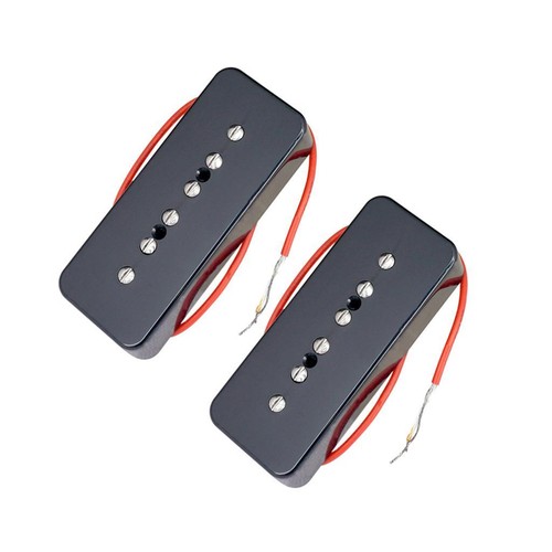 Black p90 neck bridge single - black,